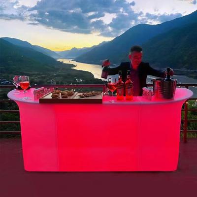 China Remote Colorful Illuminated LED Glowing Corner Bar for Courtyard zu verkaufen