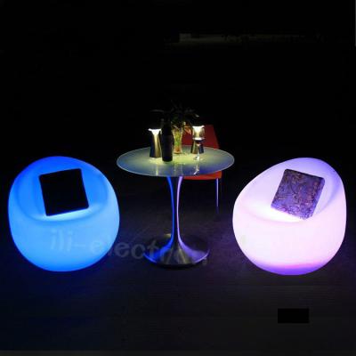 China Living Room Chairs Back Rest Sofa Couch LED Plastic Stool for sale