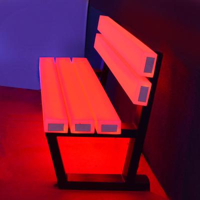 China 16 colors plastic illuminated led furniture outdoor garden bench for sale