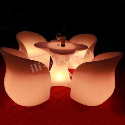 China outdoor PE plastic light up plastic chairs for sale