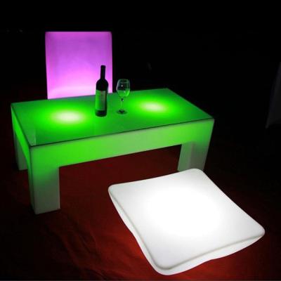 China 16 colors changing remote control led glowing table for sale