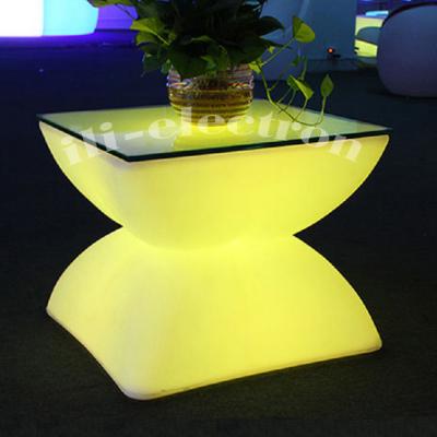 China luminous LED bar table led plastic hotel coffee table for sale