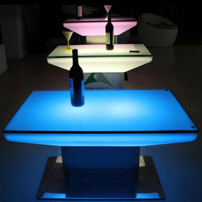 中国 Stainless steel base outdoor high top led bar tables 販売のため