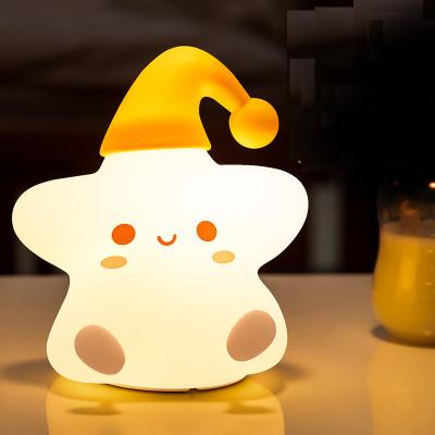 China Creatief geschenk sterren siliconen pat lamp slaapkamer bed led kleine nacht licht schattig kinderen verjaardagsgeschenk Te koop