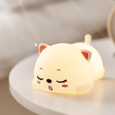 Chine Cute lampe de nuit en silicone lampe de nuit de chat en silicone pour enfants à vendre