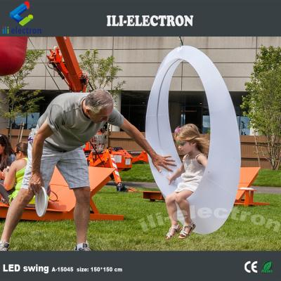 China outdoor plastic led swing for sale