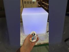 40 cm led illuminated cube stools rechargeable wireless muti-color for events