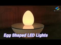 Table Egg Shaped LED Lights PE Plastic USB Rechargeable For Bedroom