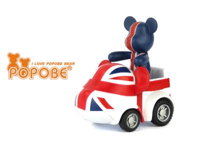 Chine Jouets de décoration de voiture d'ours de PVC adaptés aux besoins du client par drapeau BRITANNIQUE élégant pour le cadeau de promotion à vendre