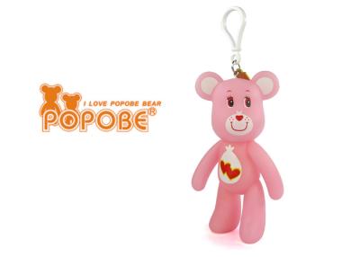 China Wedding Gifts 5 Inch Plastic POPOBE Pink Bear / Promotional Key Chain for sale