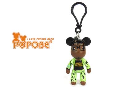 China Cute 3 Inch PVC POPOBE Bear Keychain For Promotion / Birthday Gift for sale