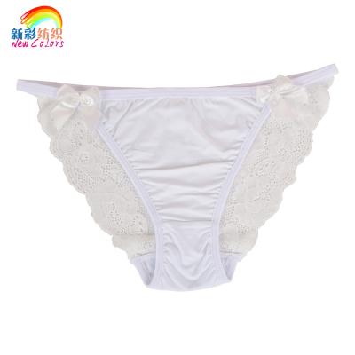 China Antibacterial custom logo and label factory thong panties, lace thong panties, lingerie thong panties for sale