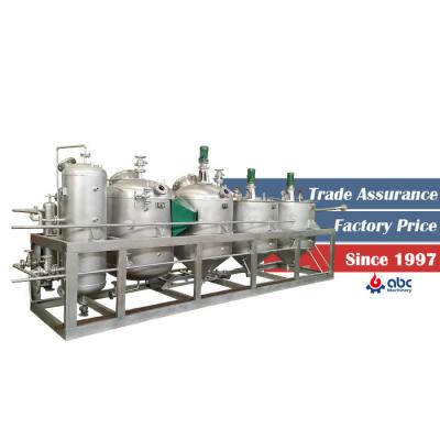 China Factory purchase best food mini crude oil refinery oil refining machine to install cottonseed edible peanut rice bran joint mini crude oil refinery plant for sale