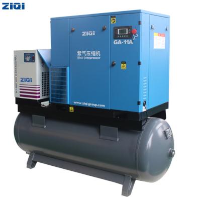 China Inline Lubricated Screw On Air Compressor 11KW 15HP For Automobile Tire for sale