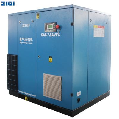 China 2021 latest design lubricated screw air compressor for industry 7.5KW adjustable screw air compressor for sale