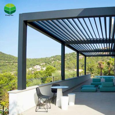 China New Style Patio Furniture Modern Design Bioclimatic Aluminum Metal Garden Frame Easily Assembled Decorative Pergola for sale