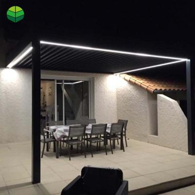 China Easily Assembled Garden Patio Covered Motorized Opening And Closing Canopies Aluminum Pergola for sale