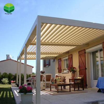 China High Quality Easily Assembled Aluminum Outdoor Patio Pergola Gazebo Canopy Roof Waterproof System for sale