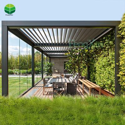 China Easily assembled free standing typle morden boiclimatic waterproof roof canopies aluminum pergola for sale