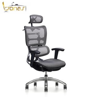 China Mesh (Height)Adjustable Aluminum Frame Ergonomic Office Executive Chairs for sale