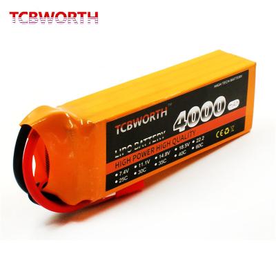 China Factory 4000mAh 7.4v 11.1v 25c 30c 35c 40c 60c 75c 100c 3s RC Lipo lithium battery pack toys for sale