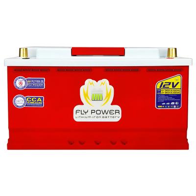 China New Design 12V 90Ah 1800CCA Lifepo4 Auto Start Stop Car Battery Auto Deep Cycle Rechargeable For Vehicles 352*174*190*190mm for sale