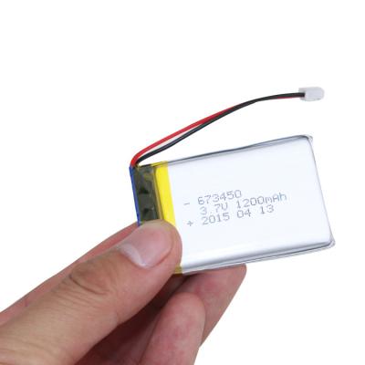 China Toys 673450 Li-Polmer Battery 3.7v 1200mAh Lithium Polymer Battery for sale