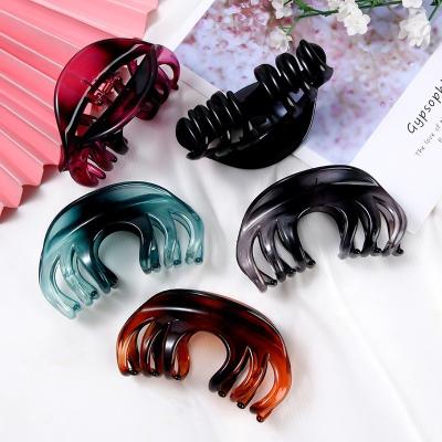 China For Hair Styling For Hair Styling Large Size Lucency Claw Clips Shape Hair Accessories For Woman Temperament Plastic Ponytail Hair Claws For Girls for sale