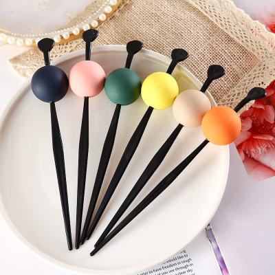 China For Hair Styling For Hair Styling Hot Sale New Product Plastic Hair Styling Accessories Matte Polychrome Spherical Hairpins For Woman Or Girls Hair Pins Fashion for sale