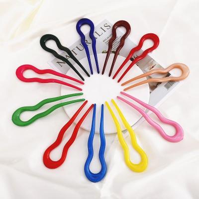 China For Hair Styling For Hair Styling Hot Selling Wave Shape Plastic Hair Branches Stylish Hair Accessory U Shape Fashionable Hair Clasp For Women Or Girls for sale