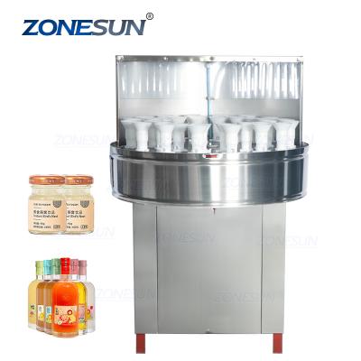 China ZONESUN ZS-WB32 Food Milk Wine Bottle Washer Semi Automatic Rotary PET Bottle Washer Plastic Glass Cleaning Machine for sale