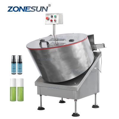 China ZONESUN Food Automatic Small Round Rotary Essential Oil Plastic Bottle Unscrambler Sorting Turntable Feeding Machine for sale