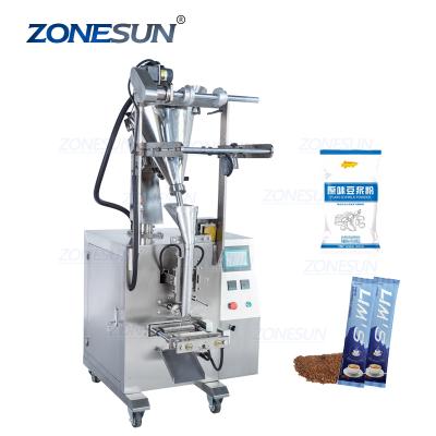 China Powder Pouch ZONESUN ZS-FM380 Automatic Small Pouch Coffee Milk Powder Bag Fine Fill and Back Sealing Machines for sale