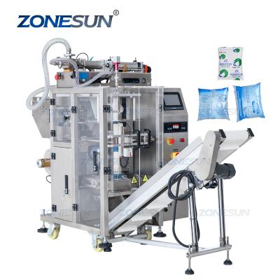 China ZONESUN Food Oil Water Milk Pouch Small Pouch Automatic Bagged Liquid Fill And Back Seal Liner Machine for sale