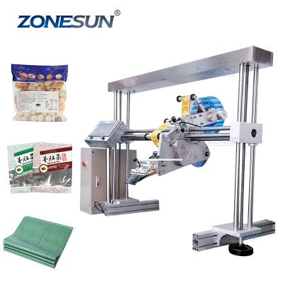 China ZONESUN ZS-TB853 Automatic Flat Food Sticker Table Labeling Machine For Book Flat Carton Box for sale