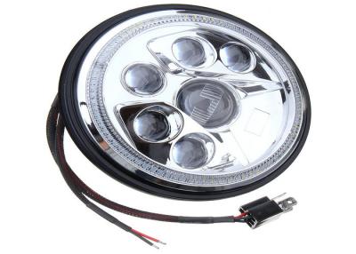 China 5500k ~ 6000k Halo Ring Automotive LED Headlights 12v / 24v Input IP67 for sale