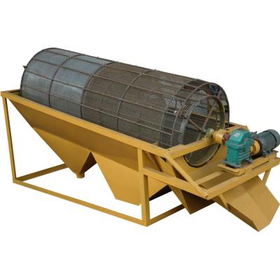 China Building Material Stores Stationary Open Type Trommel Screen Separator Equipment for Sieving Gravel Sand Topsoil Compost for sale