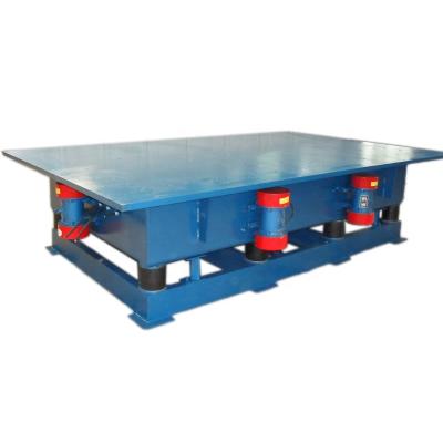 China Driven by vibrator motors concrete tiles making line vibrator table machine table sizes can be customized for sale