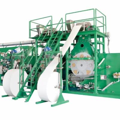 China food & Beverage Factory Fully Automatic High Speed ​​Disposable Diaper Machine Baby Diaper Making Machine for sale