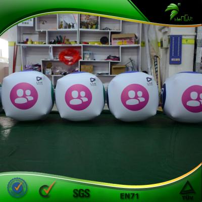 China 0.18mmPVC Inflatable Rectangular Inflatable Advertising Balloons Cube Shaped Vinyl Ball for sale