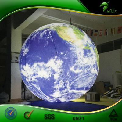 China Party/Promotion/Advertising Giant Earth Globe Ball 2m Dia Inflatable PVC Customs Inflatable Earth Lead And So On With Led Light for sale