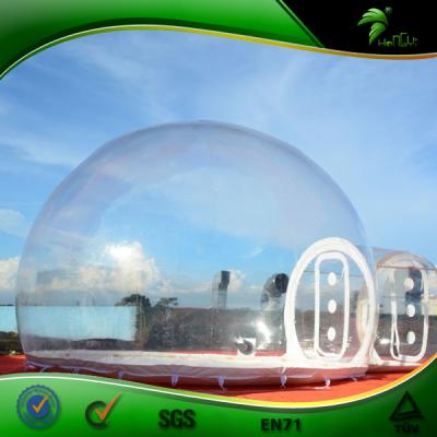 China Outdoor camping camping clear inflatable bubble tent with tunnel, air dome tent, inflatable lodge tent for sale