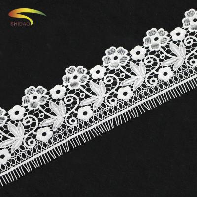 China China Factory Sustainable Chantilly Tatting Venice Embroidered Floral Tied Lace Trimming for sale