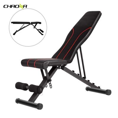 China Indoor Adjustable Slope and Drop Exercise Flat Foldable Dumbbell Commercial Weight Bench for sale