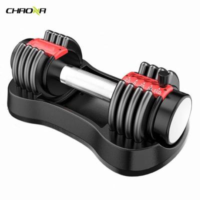 China Durable Custom Logo Gym Indoor Fitness Weightlifting Training Adjustable Dumbbell Set On Sale for sale