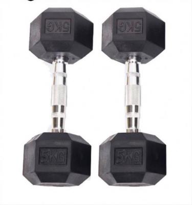 China Professional Hex Rubber Dumbbell Gym Equipment Disassembled Adjustable Hex Dumbbell Gym for sale