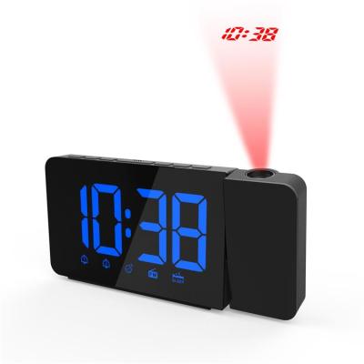 China Files Hot Selling Amazon Digital FM Radio Projector LED Nap Desk And Table Projection Alarm Clock for sale