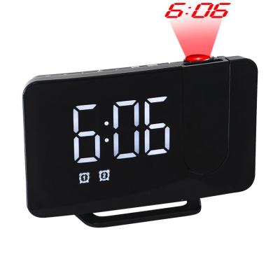 China Digital Radio Table Led Ceiling Projector Light Projection Alarm Clock With FM Radio And USB Charging Port for sale