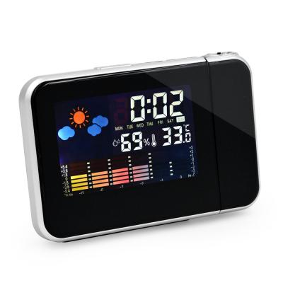 China High Quality Projection Time CALENDAR ALARM NAP TEMPERATURE TIMER Digital Radio with Automatic Rain Gauge Clock Color Weather Station for sale