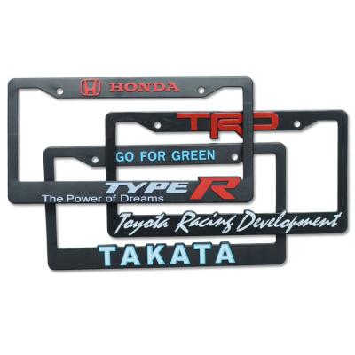 China NO USA jdm custom plastic license plate frame gray card plate frame black in stock / OEM license plate frames for sale